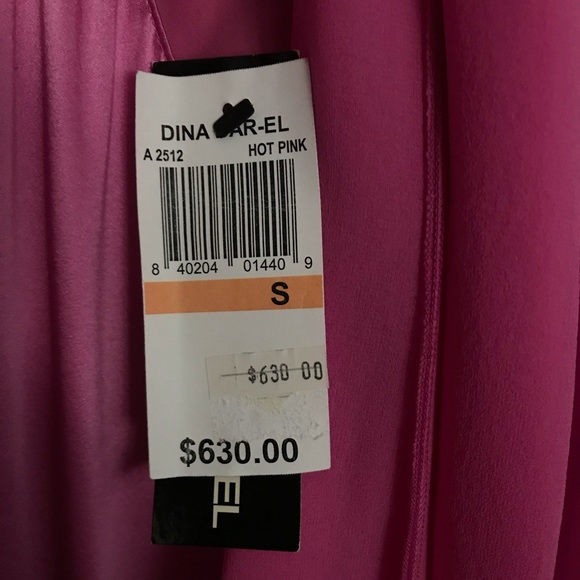 Long floor-length Evening Gown. Satin & Chiffon. - Picture 7 of 9